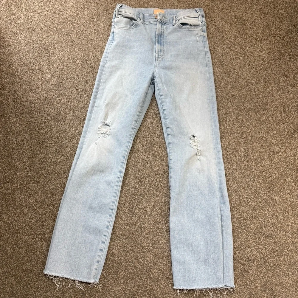 Viral MOTHER The Hustler Ankle Fray Women Jeans in Not So Chill Pill size 27 - Picture 6 of 10